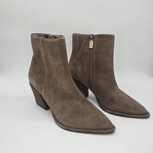 Blondo Boots Womens Size 7 Emmalyn Waterproof Suede Ankle Block Heel EMMA01S